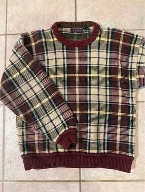 Vintage 90s Roundtree & Yorke Cotton Grandpa Knit Sweater XL